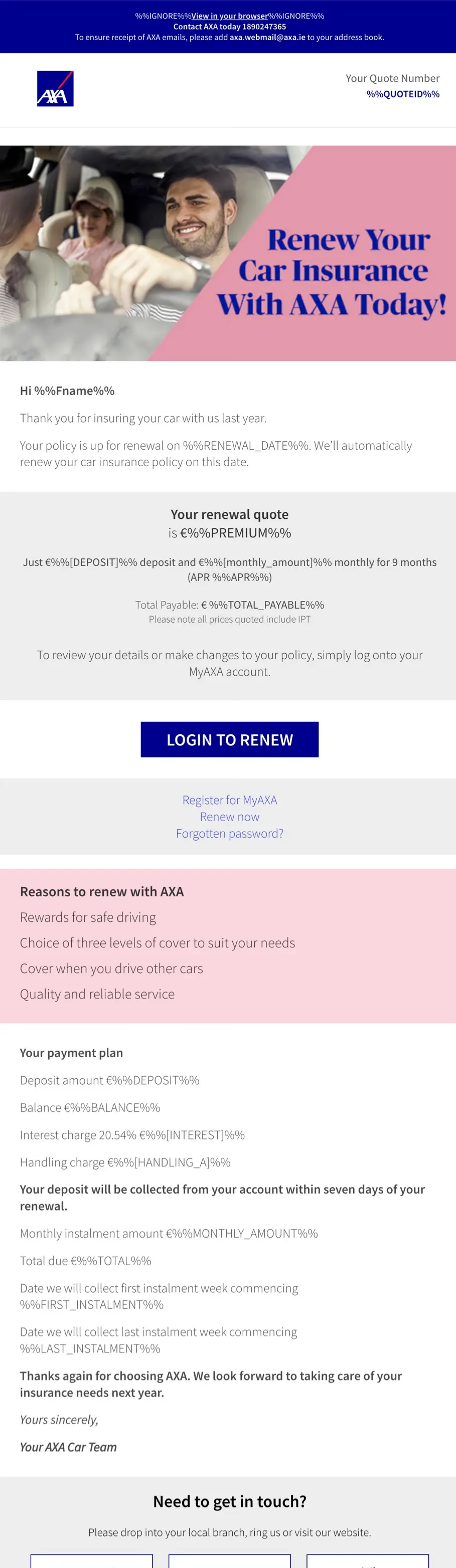 Automated Retention Engine: AXA Car Insurance Renewal