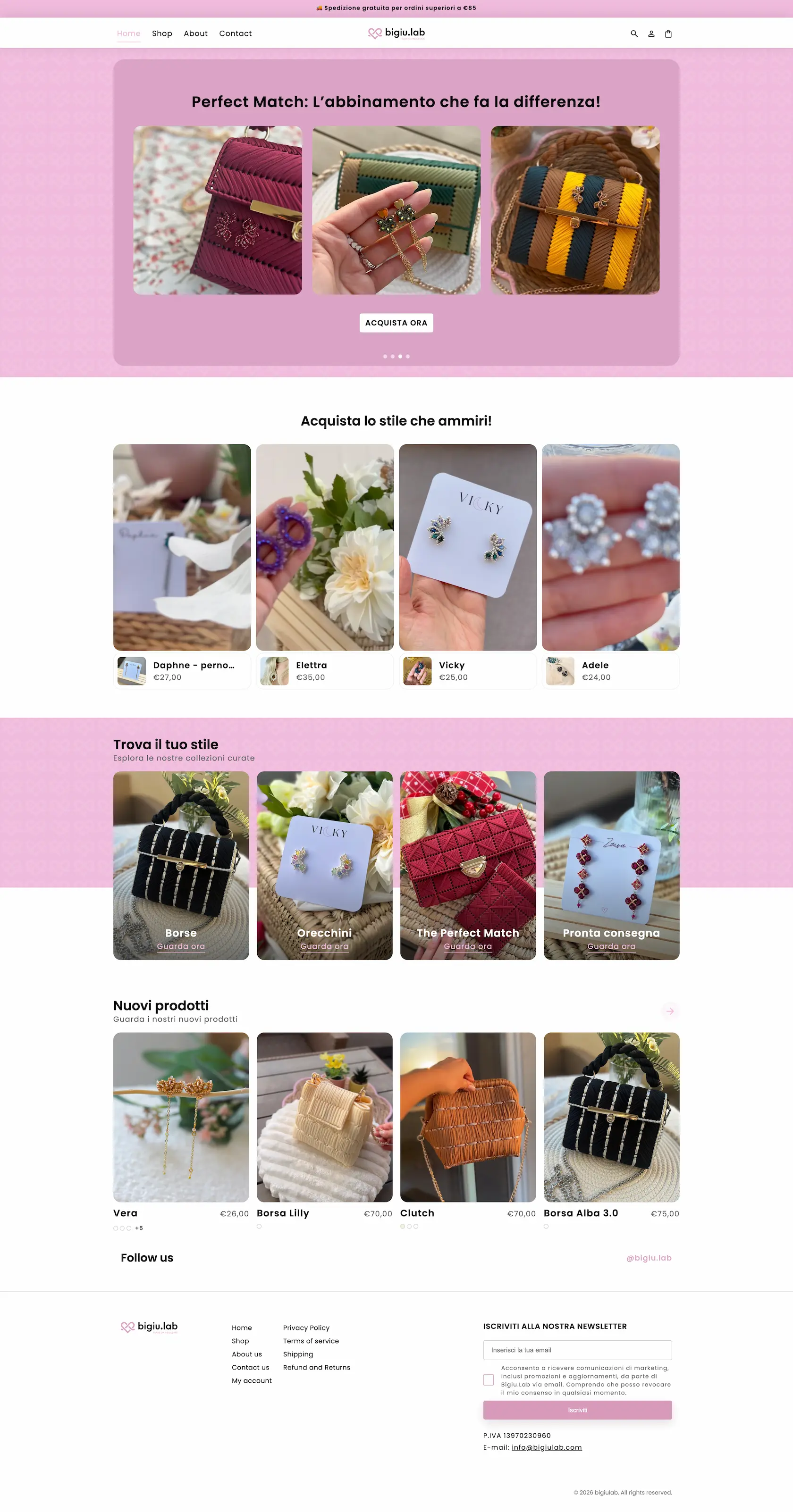 Artisanal E-commerce Boutique for Bigiu.lab